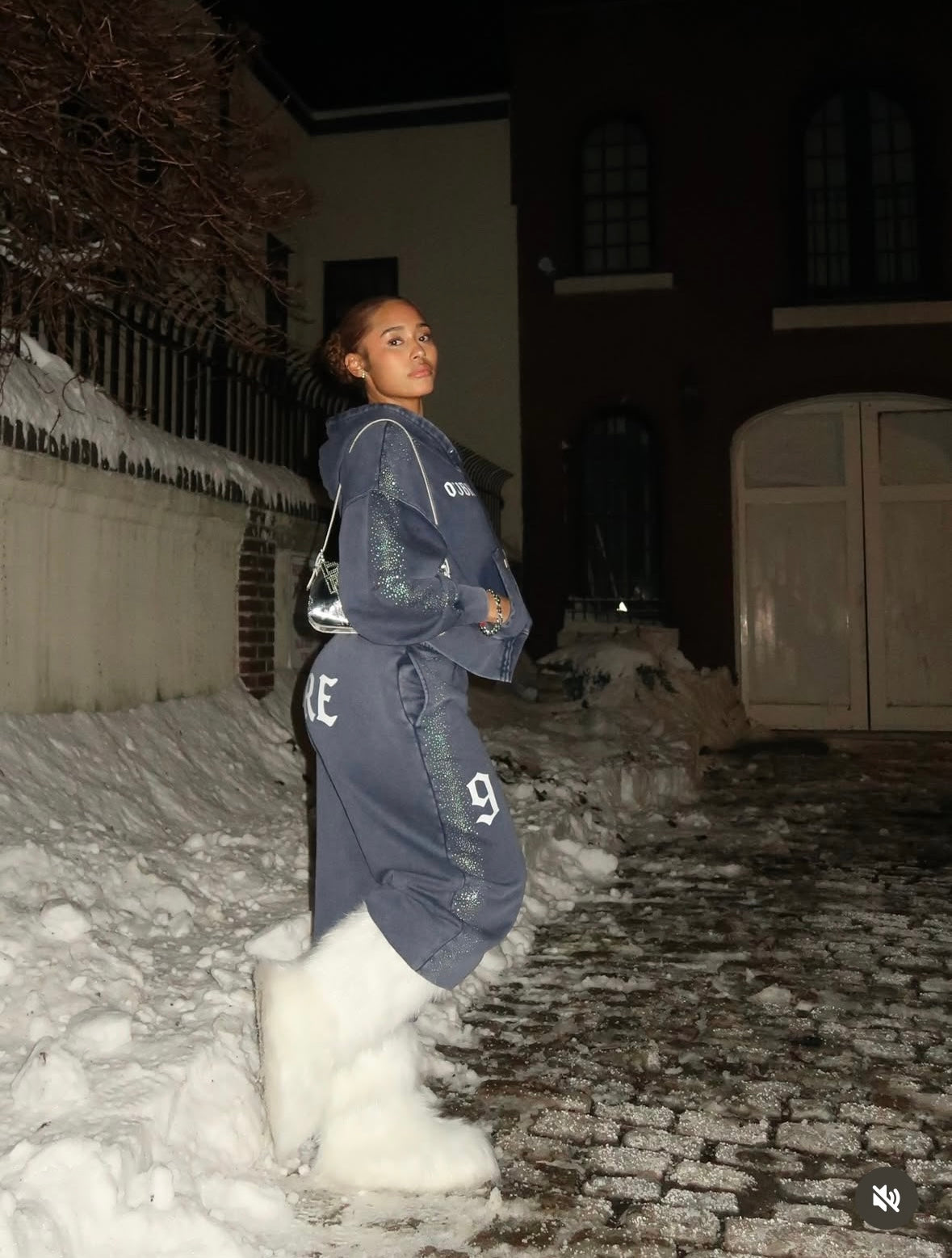 Customizable Rhinestone Sweatsuit Set