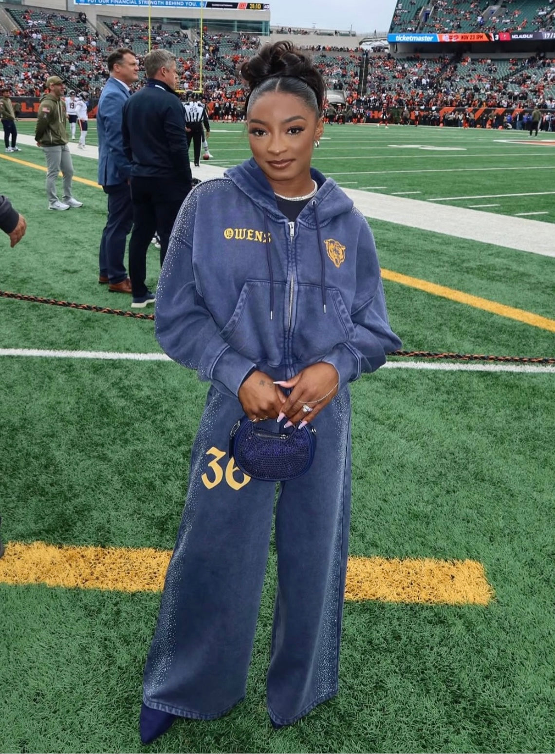 Customizable Rhinestone Sweatsuit Set