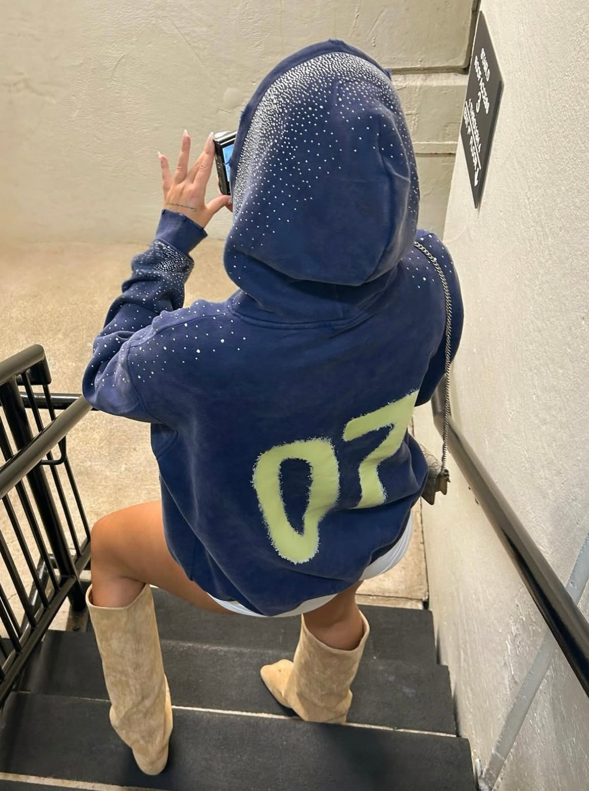 Customizable Rhinestone Team Hoodie